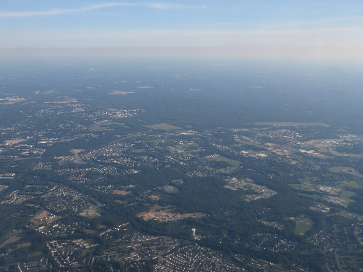 Aerial view of Fort Meade, Maryland, home of the National Security Agency.